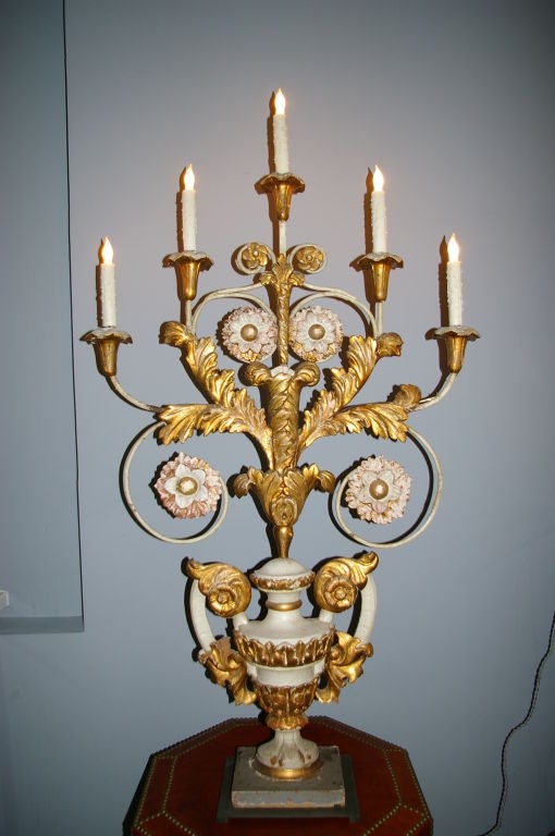 18th century Candelabra Table lamp