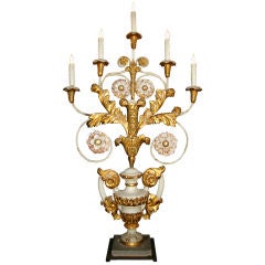 18th century Candelabra Table lamp