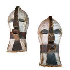 Antique Pair of Kifwebe Masks