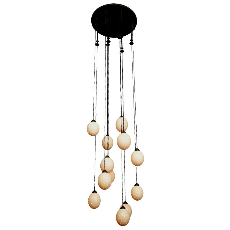 Pigalle Ostrich Eggs Chandelier For Sale