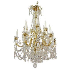 Exceptional 19th century Louis XVI style bronze dore chandelier
