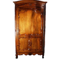 French 18th century Louis XV walnut bonnetierre from Provence.