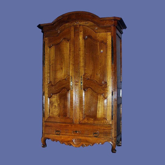 French 18th century cherry dome-top armoire