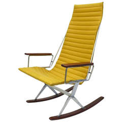 Gerald McCabe for Brown Saltman Rocking Chair in Yellow