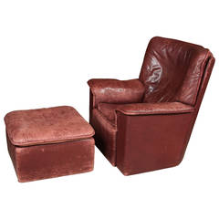 De Sede Wingback with Ottoman