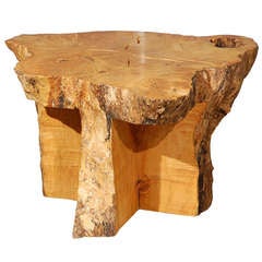 Hand Carved Maple Table by Howard Werner