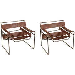 Set of Marcel Breuer Wassily Lounge Chairs