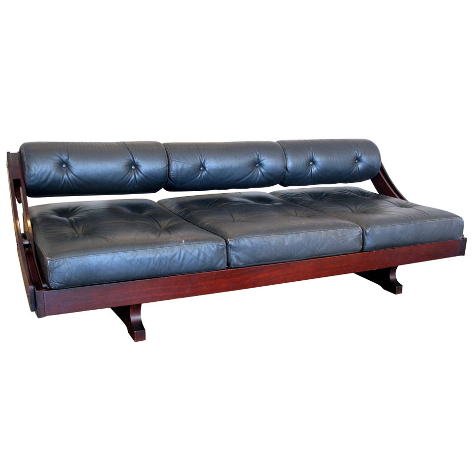 Gianni Songia Rosewood & Leather Daybed