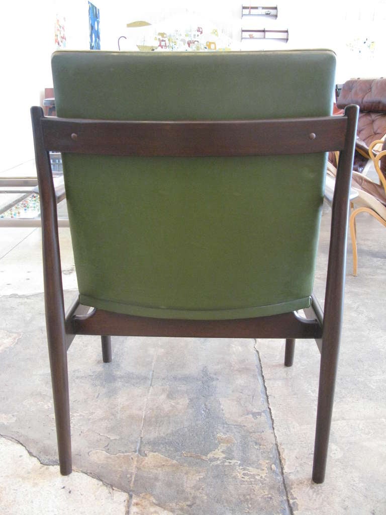 Arne Vodder Leather & Mahogany Chair 1