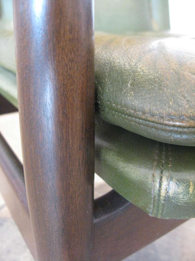 Arne Vodder Leather & Mahogany Chair 2