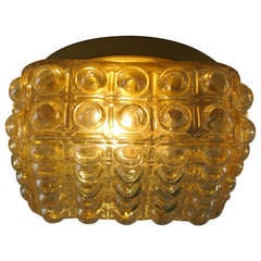 Single Square Bubble Glass Ceiling Mount
