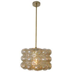 Limburg Amber Bubbled Glass Pendant