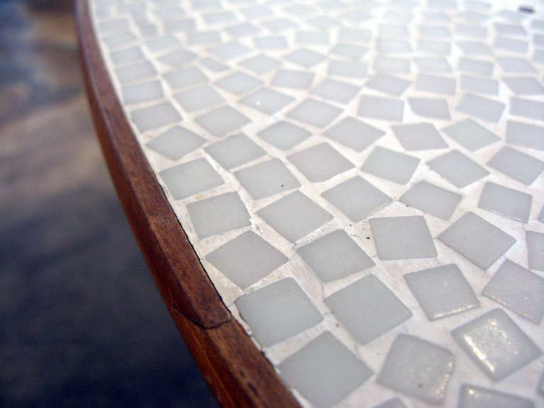 Danish Mosaic Tile Top Side Table 2