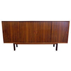 Danish Rosewood Sideboard with Mirrored Bar Danish Rosewood Sideboard with Mirrored Bar