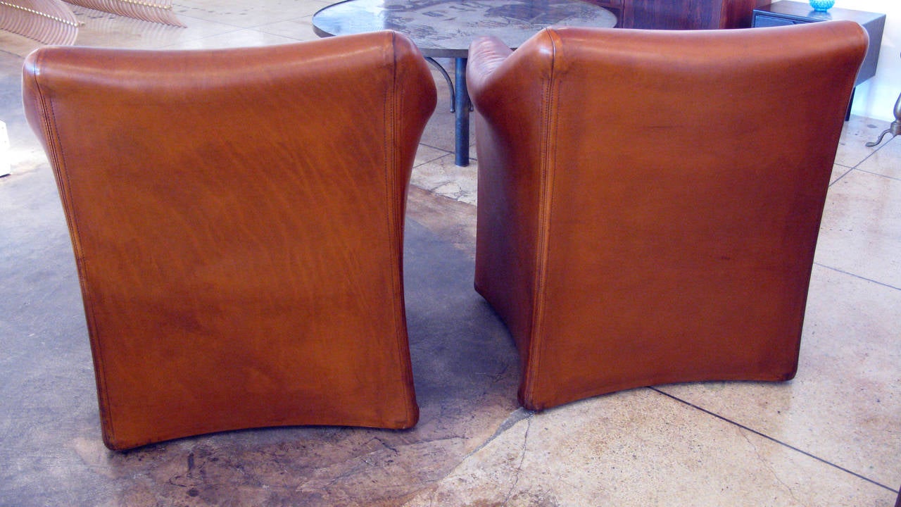 Late 20th Century Pair of Leather 