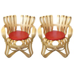 Pair of Frank Gehry "Crosscheck" Chairs