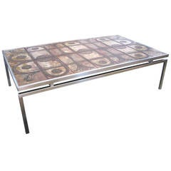 Ox-Art Tile Coffee Table with Metal Frame