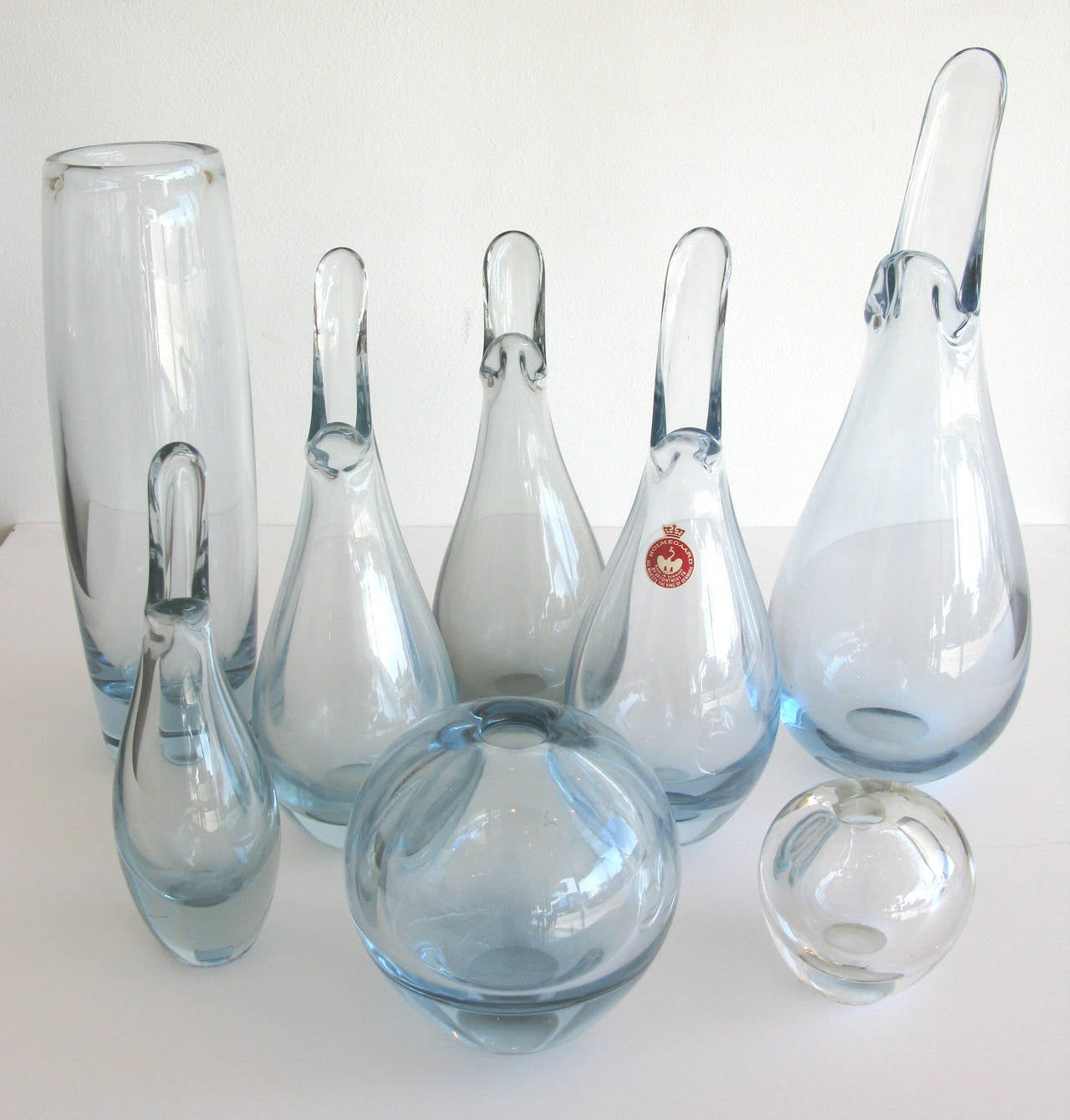 Eight-Piece Glass Set by Per Lutken for Holmegaard 5