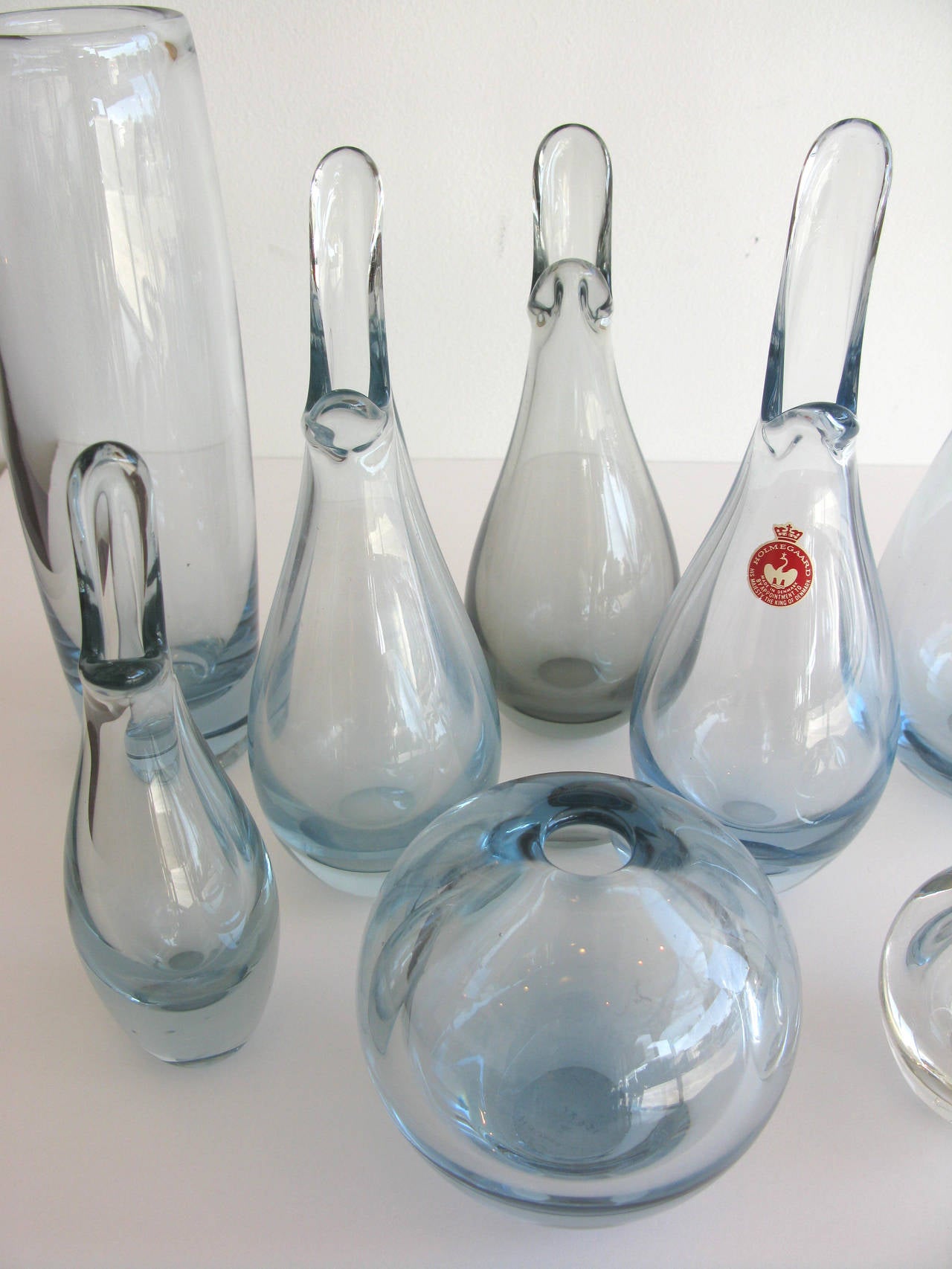 Mid-20th Century Eight-Piece Glass Set by Per Lutken for Holmegaard