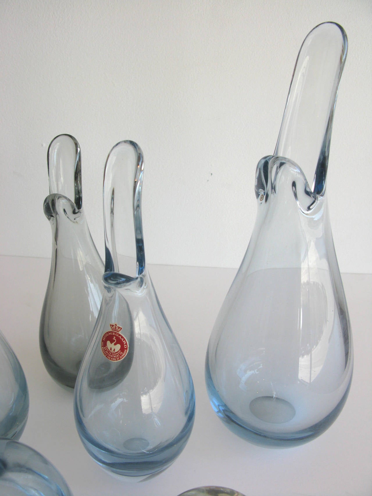 Eight-Piece Glass Set by Per Lutken for Holmegaard 2