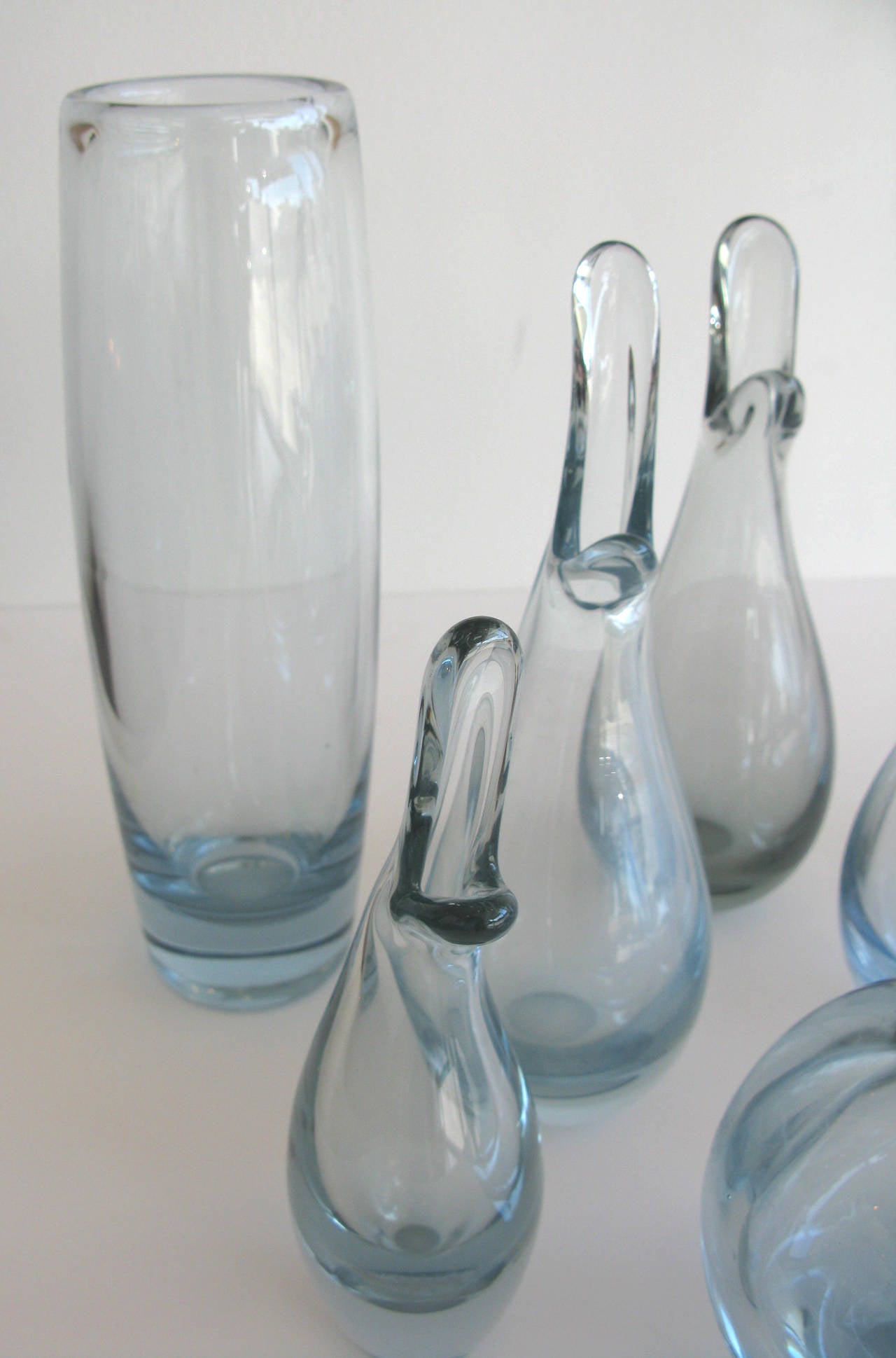 Eight-Piece Glass Set by Per Lutken for Holmegaard In Excellent Condition In Los Angeles, CA