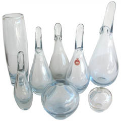 Eight-Piece Glass Set by Per Lutken for Holmegaard