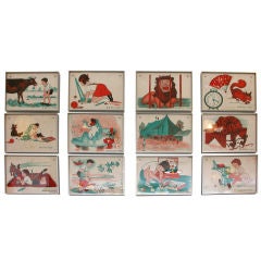 Vintage Remi et Colette Framed Educational Prints