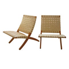 Pair of Morten Gøttler "Cuba" Folding Chairs