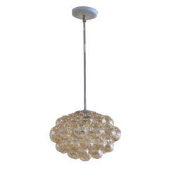 Amber Bubbled Glass Pendant Light