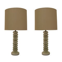 Pair of Murano Glass Lamps