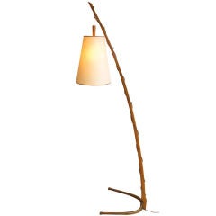 J. T. Kalmar Adjustable Teak Floor Lamp