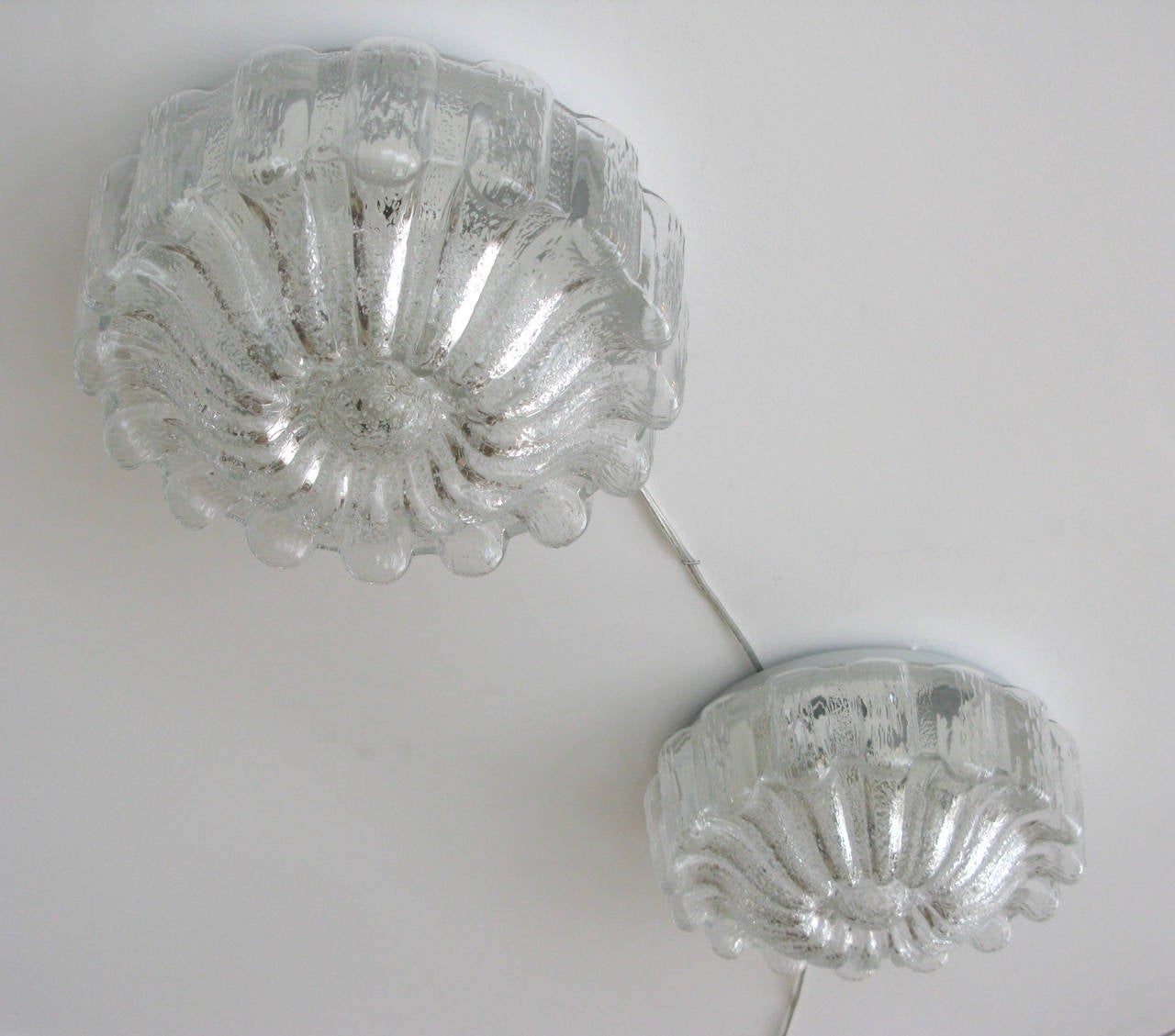 Mid-20th Century Clear Glass Limburg Ceiling Mount