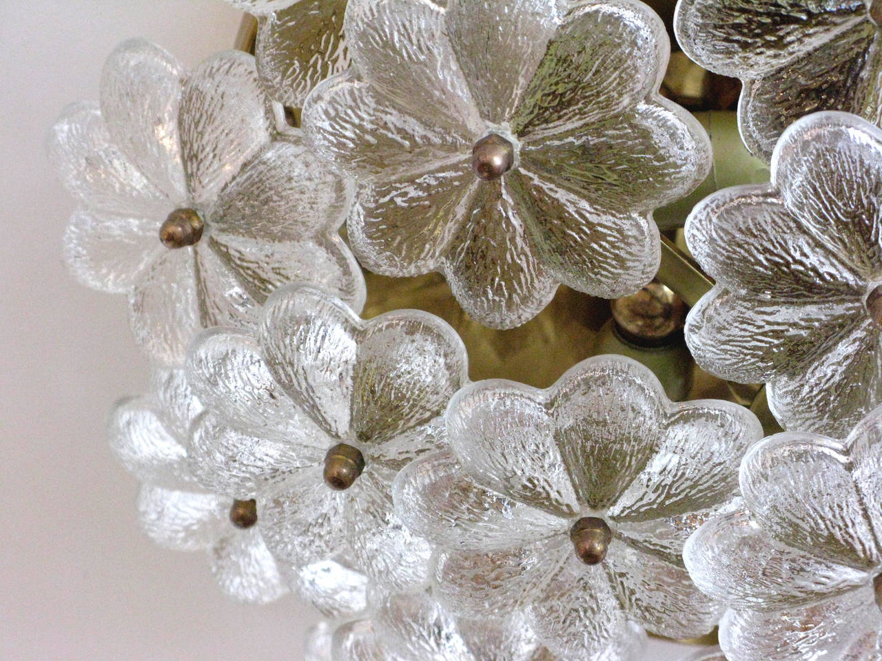 Mid-20th Century Ernest Palme Floral Glass Ceiling Mount
