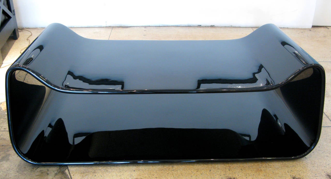American Slope Coffee Table in Black Lacquer