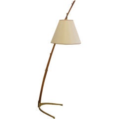 J. T. Kalmar Adjustable Teak Floor Lamp