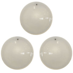 Set of 3 Round Vistosi Sconces