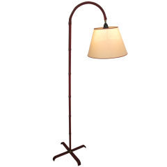 Jacques Adnet Faux Bamboo Floor Lamp