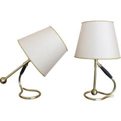 Pair of Brass Table Lamps by Le Klint