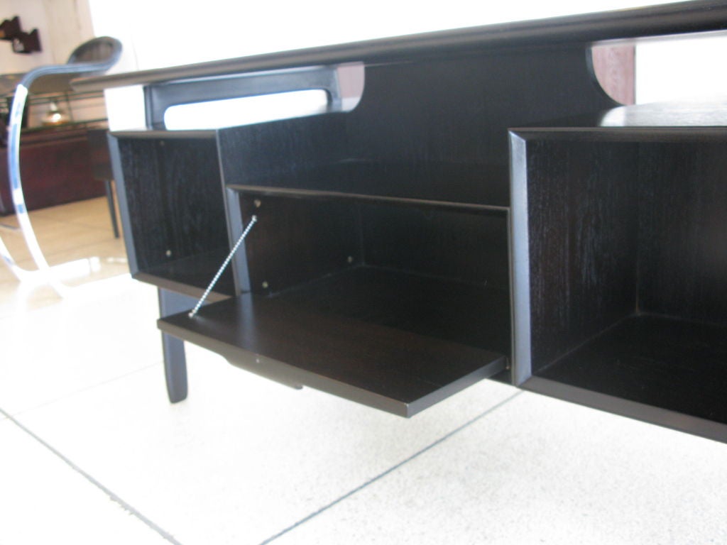 Omann Jun Model 75 Teak Desk in Ebony 5