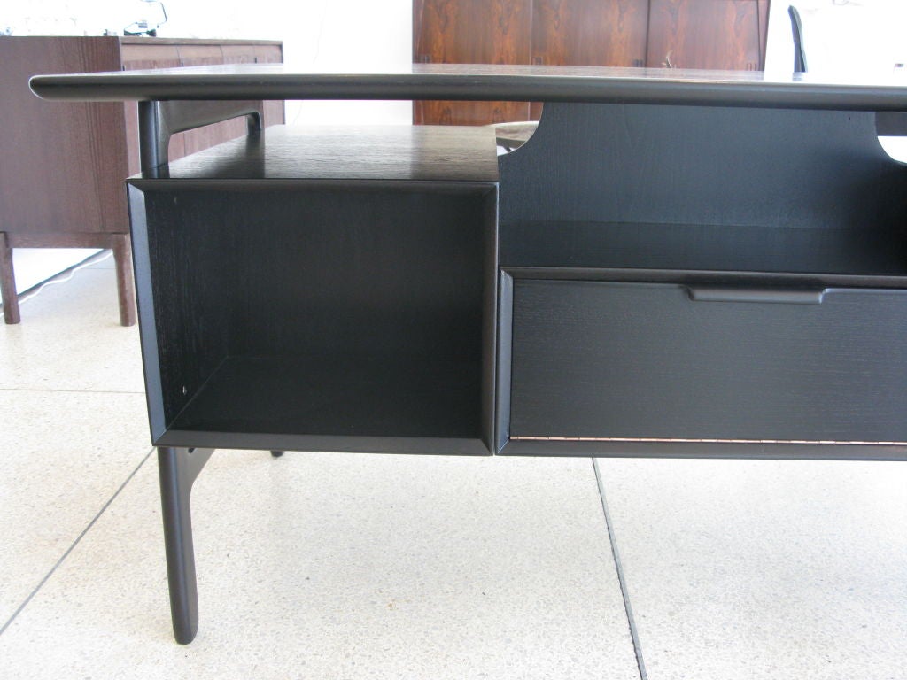 Omann Jun Model 75 Teak Desk in Ebony 3