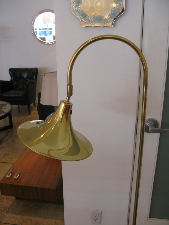 Mid-20th Century Brass Floor Lamp by Borje Claes