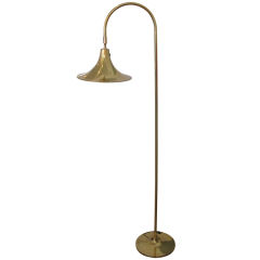 Brass Floor Lamp by Borje Claes