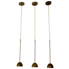 Set of 3 Asger Copper Pendant Lights