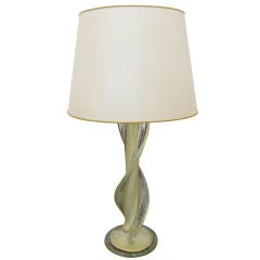 Single Murano Gold Aventurine Swirl Lamp