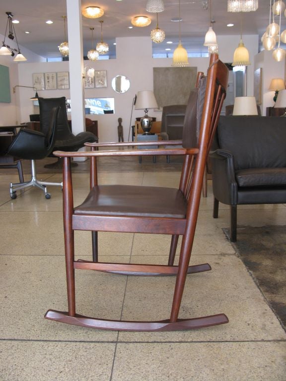 Mid-20th Century Arne Vodder Rosewood Rocking Chair