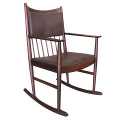 Arne Vodder Rosewood Rocking Chair