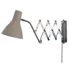 Vintage Polished Nickel Scissor Wall Light Vintage Polished Nickel Scissor Wall Light