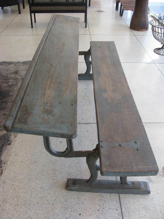 American Rare Antique Folding Writing Table / Bench