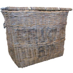 Vintage Rattan Storage Basket