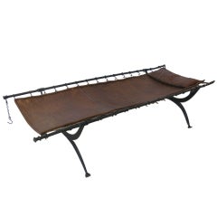 Used French Folding Military Cot